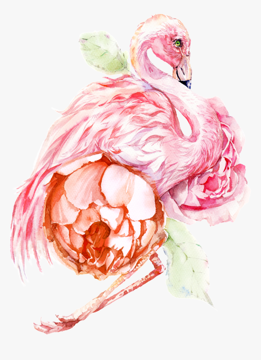 This Graphics Is Hand Painted Flamingo Png Transparent - Portable Network Graphics, Png Download