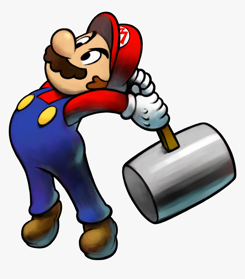 3ds Marioluigissbm Char - Mario And Luigi Hammer, HD Png Download