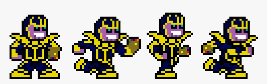 Thanos Pixel Art Png, Transparent Png