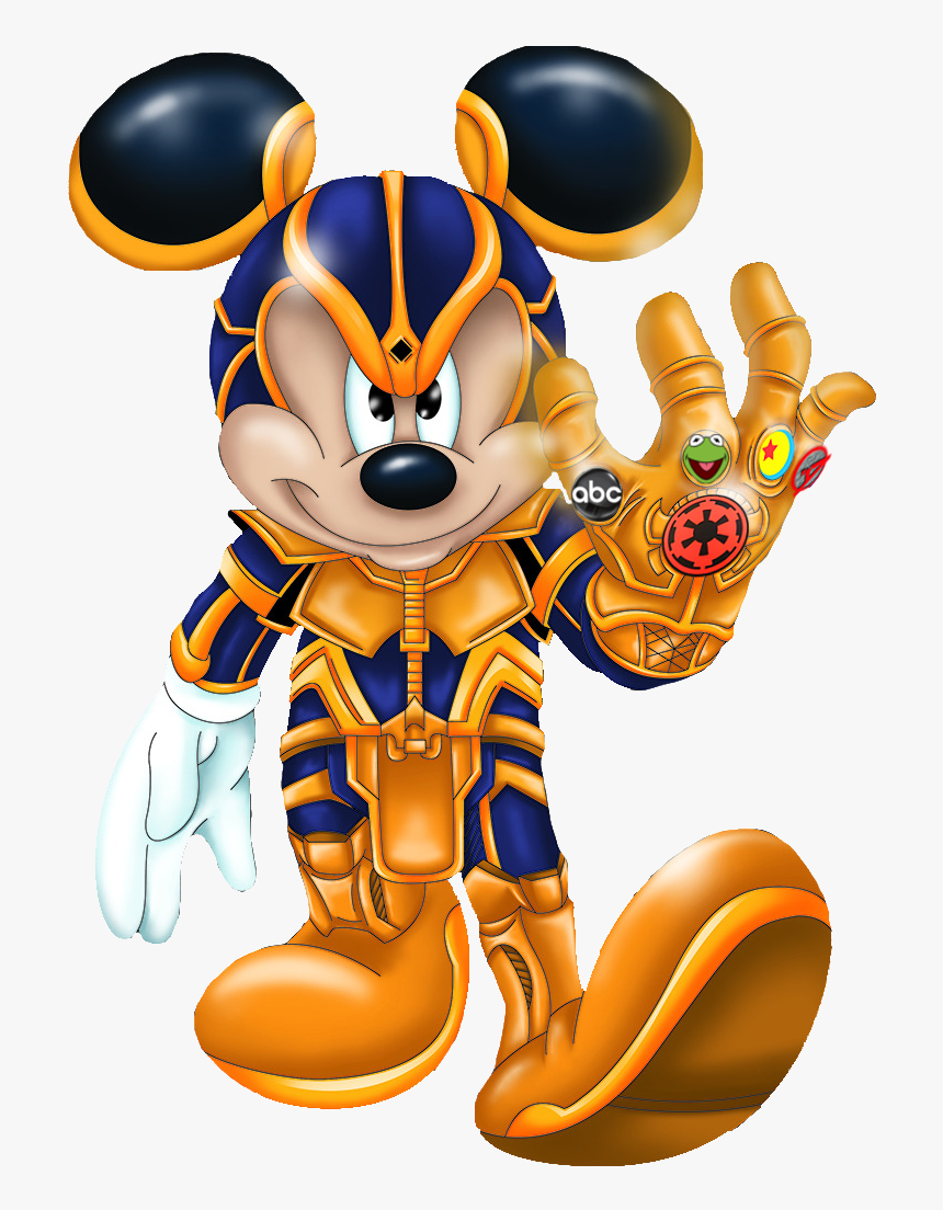 Abc Ex Cartoon Animated Cartoon Mascot Clip Art - Mickey Mouse Infinity Gauntlet, HD Png Download