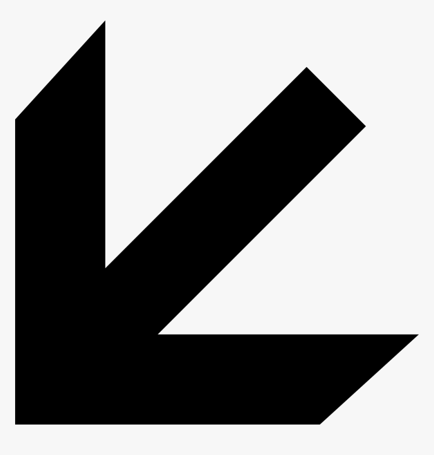 Arrow Pointing Down Left Direction Svg Png Icon Free Arrow Pointing Down Left, Transparent Png