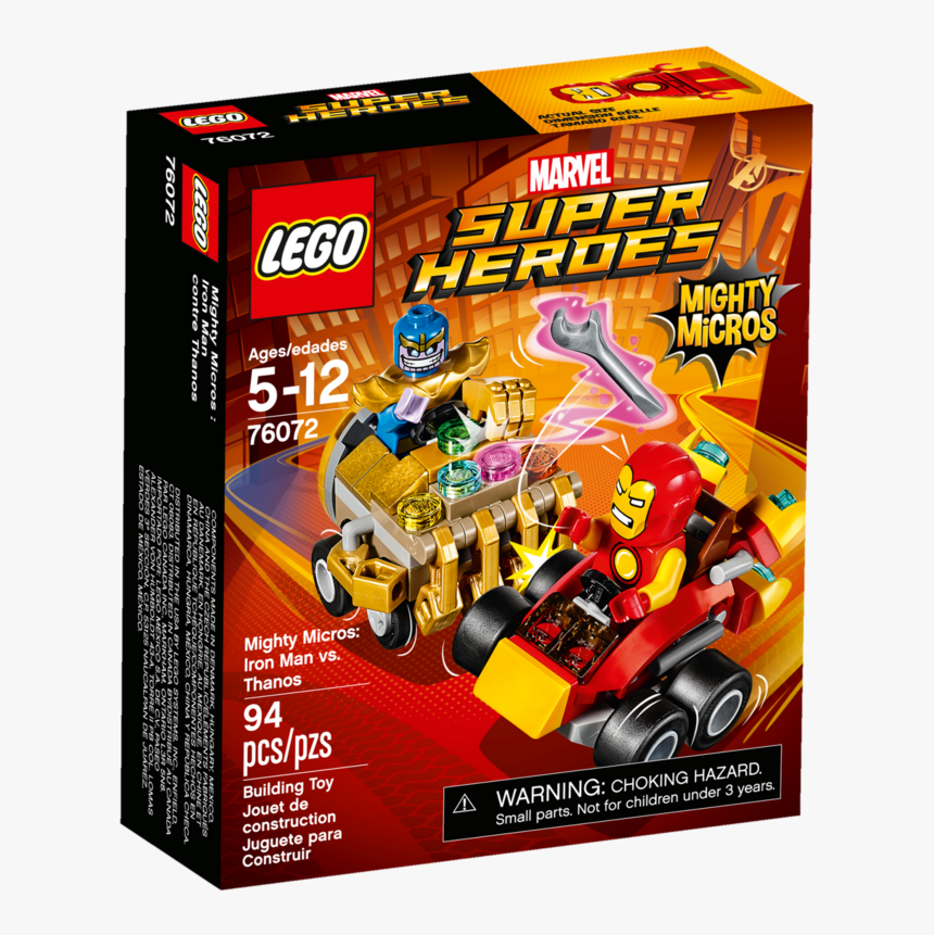 Lego Mighty Micros Iron Man Vs Thanos, HD Png Download
