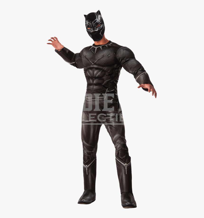 Black Panther Suit Costume - Black Panther Costume Men, HD Png Download