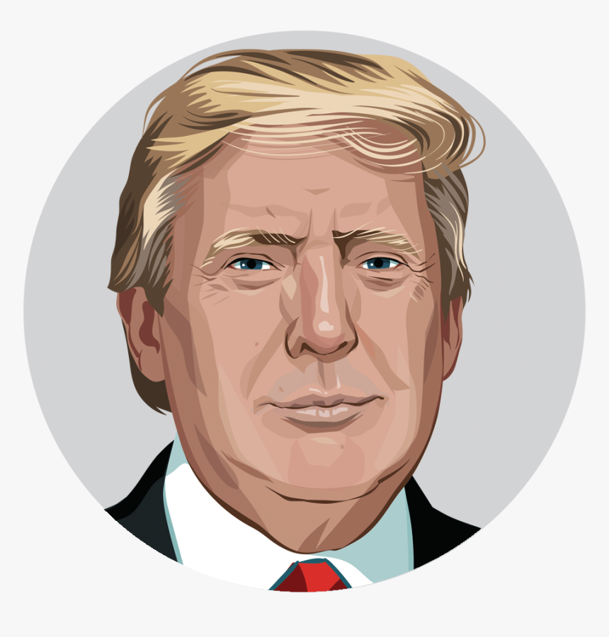 Head Trump Inauguration Checker Donald Presidential - Trump's Views On Abortion, HD Png Download