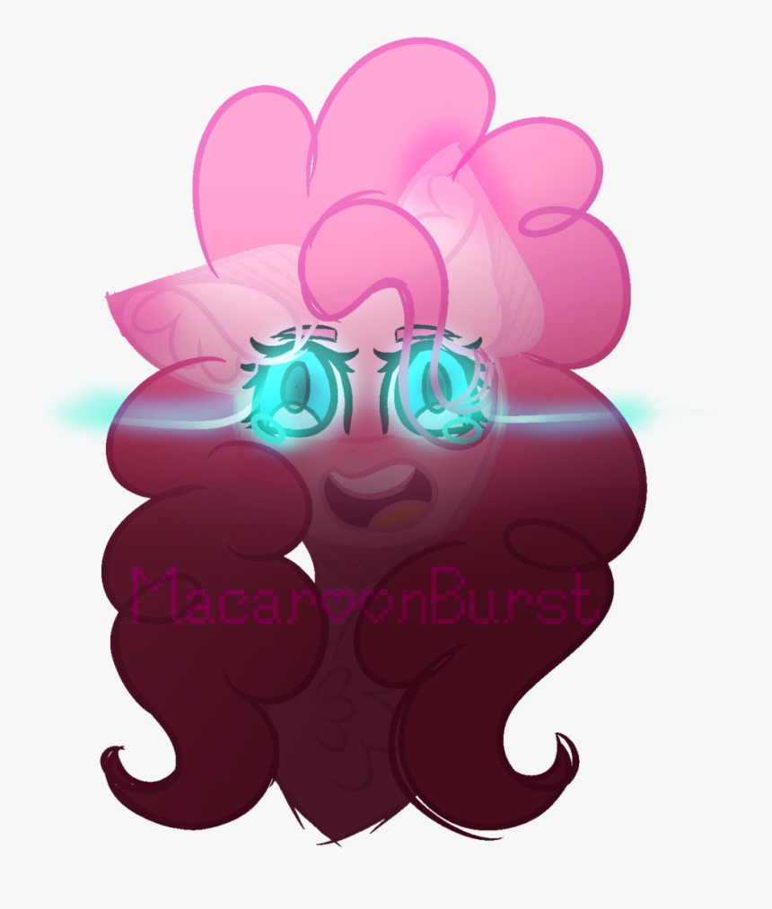 Macaroonburst, Bust, Glowing Eyes, Pinkie Pie, Pony, - Illustration, HD Png Download