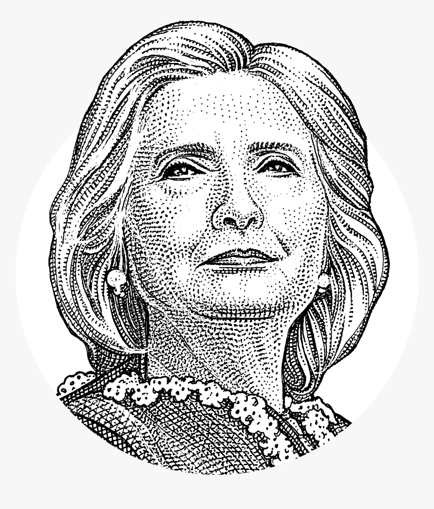 Sketch Of Hillary Clinton, HD Png Download