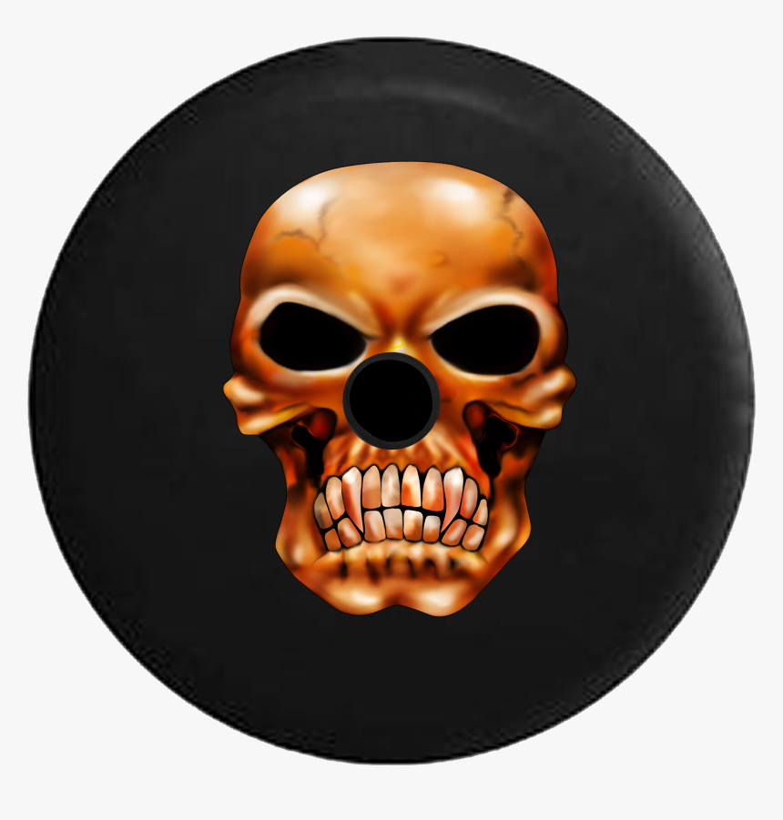 Jeep Wrangler Jl Backup Camera Day Glowing Skull Dark - Skull, HD Png Download