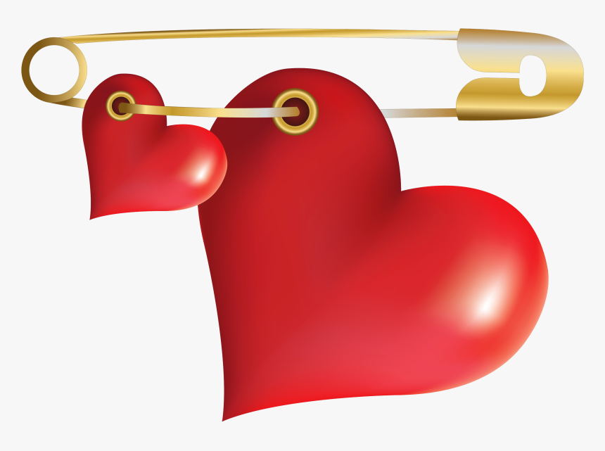 Safety Pin Png Photo - Heart, Transparent Png
