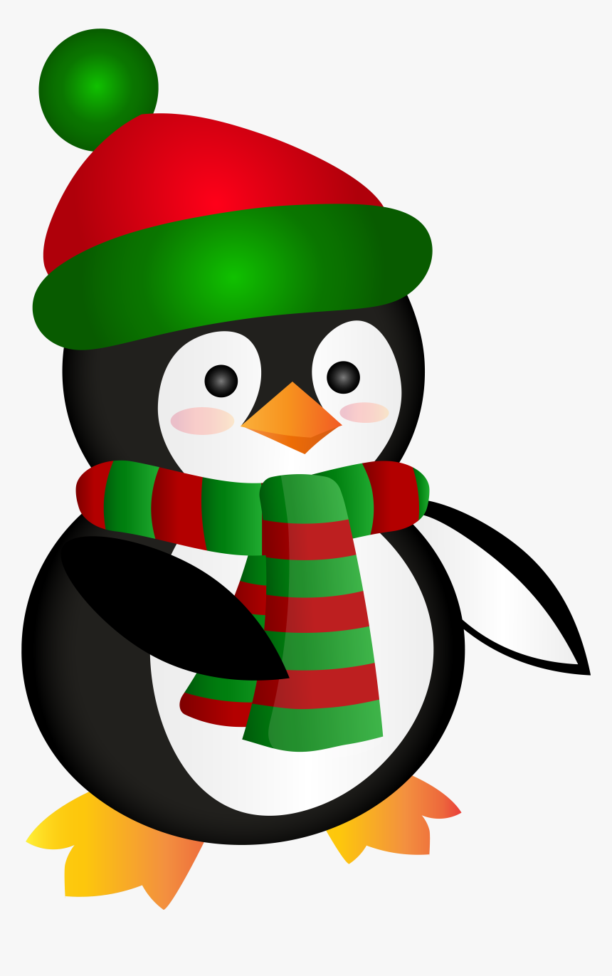 Penguin Clipart Transparent - Christmas Penguins Transparent Background, HD Png Download