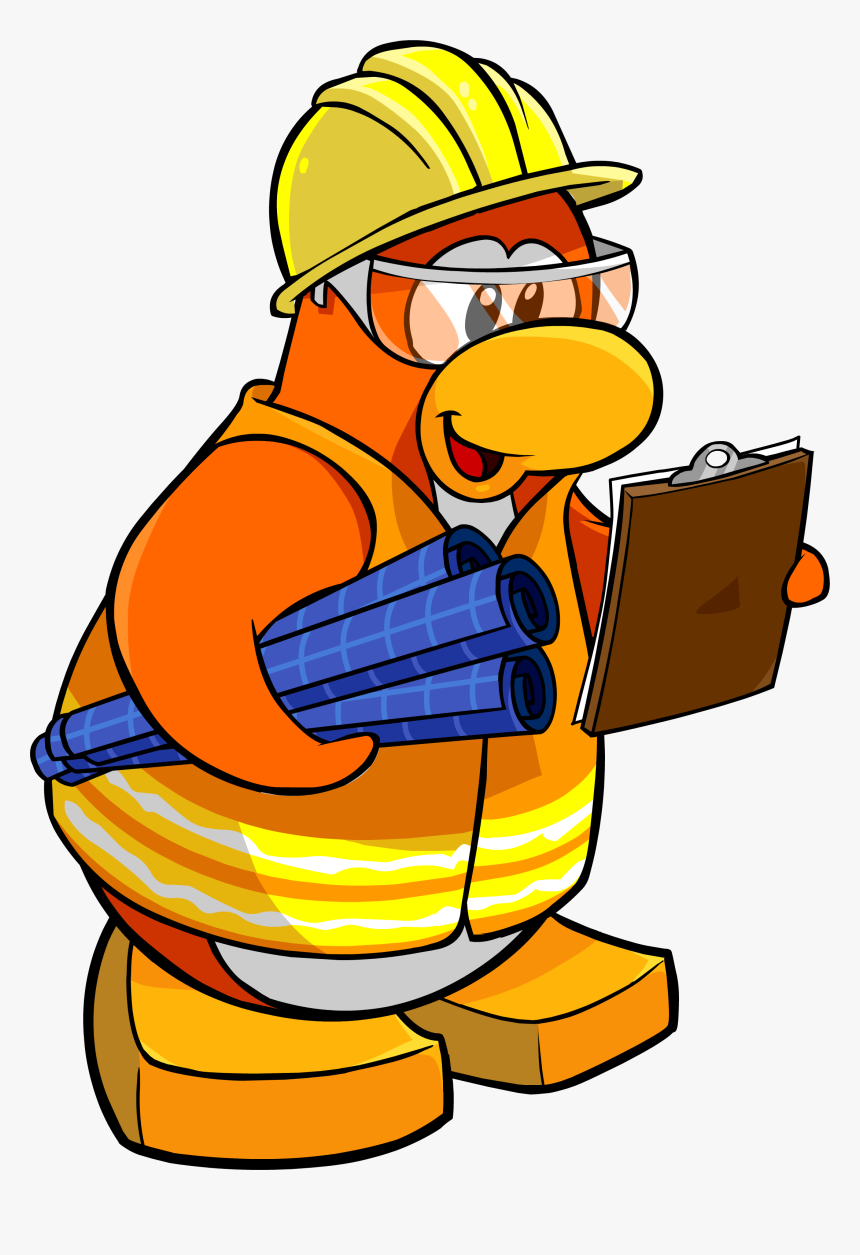 Clipart Clothes Construction Worker - Club Penguin Rewritten Rory, HD Png Download