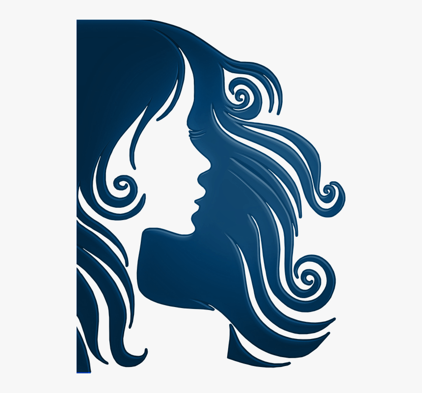 Abstract Woman Png Image Png Icon - Long Hair Silhouette Png, Transparent Png