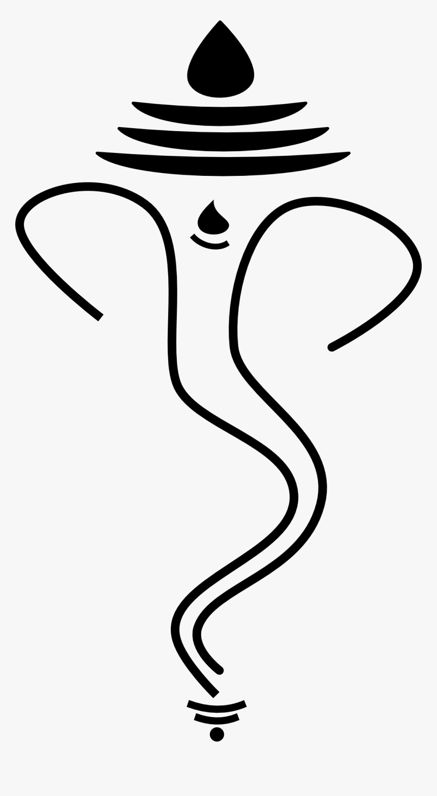 Ganpati Image Black And White, HD Png Download