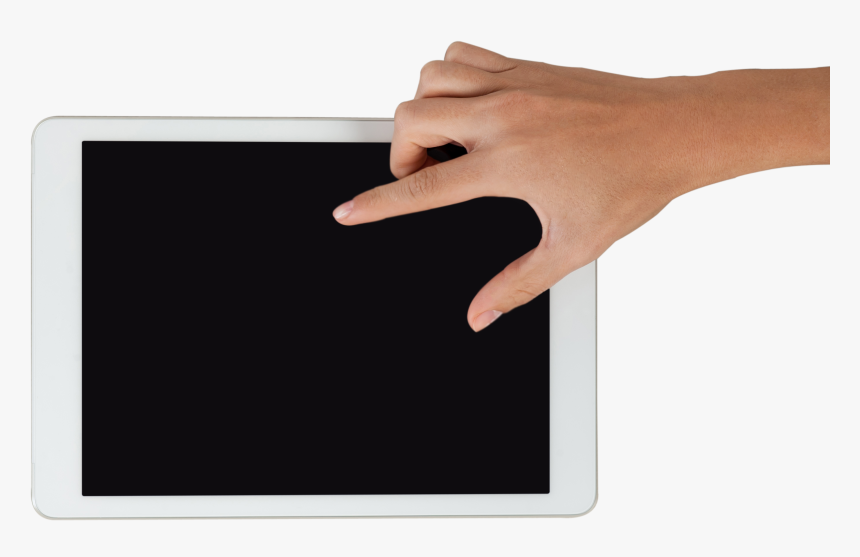 Tablet Png Stock Images - Hand On A Tablet Png, Transparent Png
