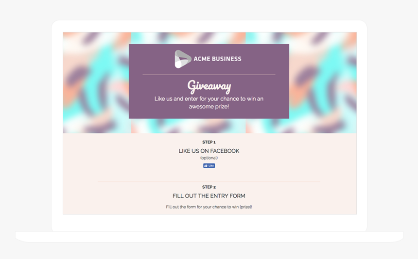 Giveaway Example Contest - Like Us On Facebook Web, HD Png Download