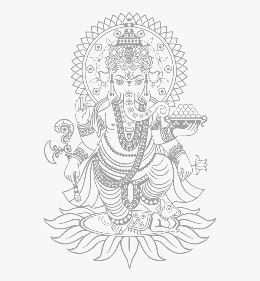 Rat Clipart Ganesh - Rattan Decorative Mirrors, HD Png Download