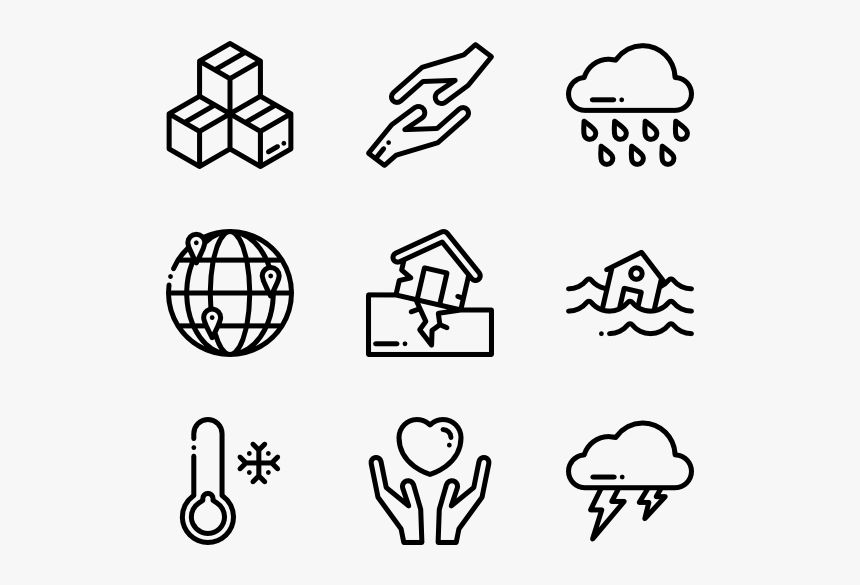 Natural Disasters - Hand Drawn Social Media Icons Png, Transparent Png
