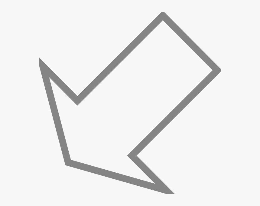 Down Arrow Left Svg Clip Arts - Rodyklės Simbolis, HD Png Download