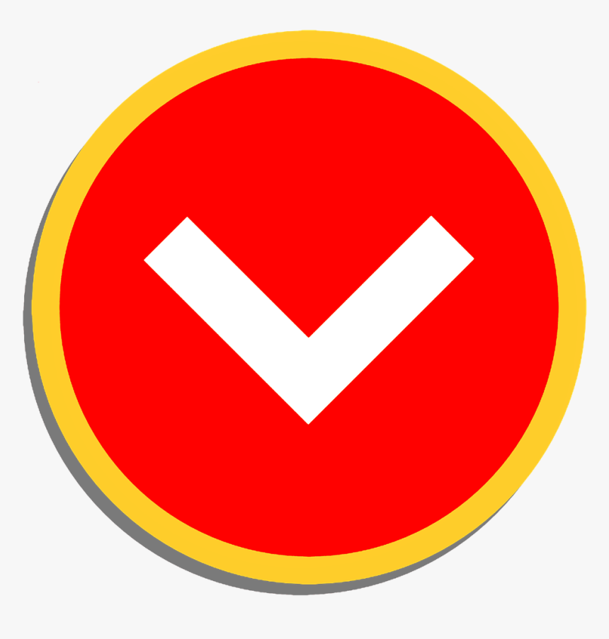 Down Arrow, Web Design, Clipart, Directions, Sticker - Circle, HD Png Download