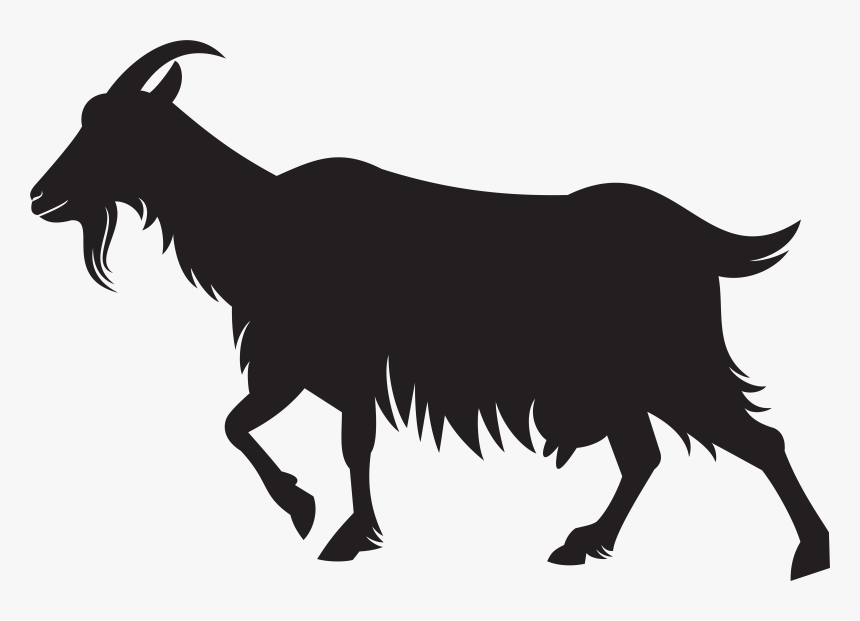 Goat Sheep Portable Network Graphics Image Black And - Silhouette Goat Vector Png, Transparent Png