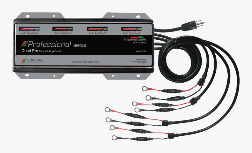 Four Bank Boat Charger, HD Png Download