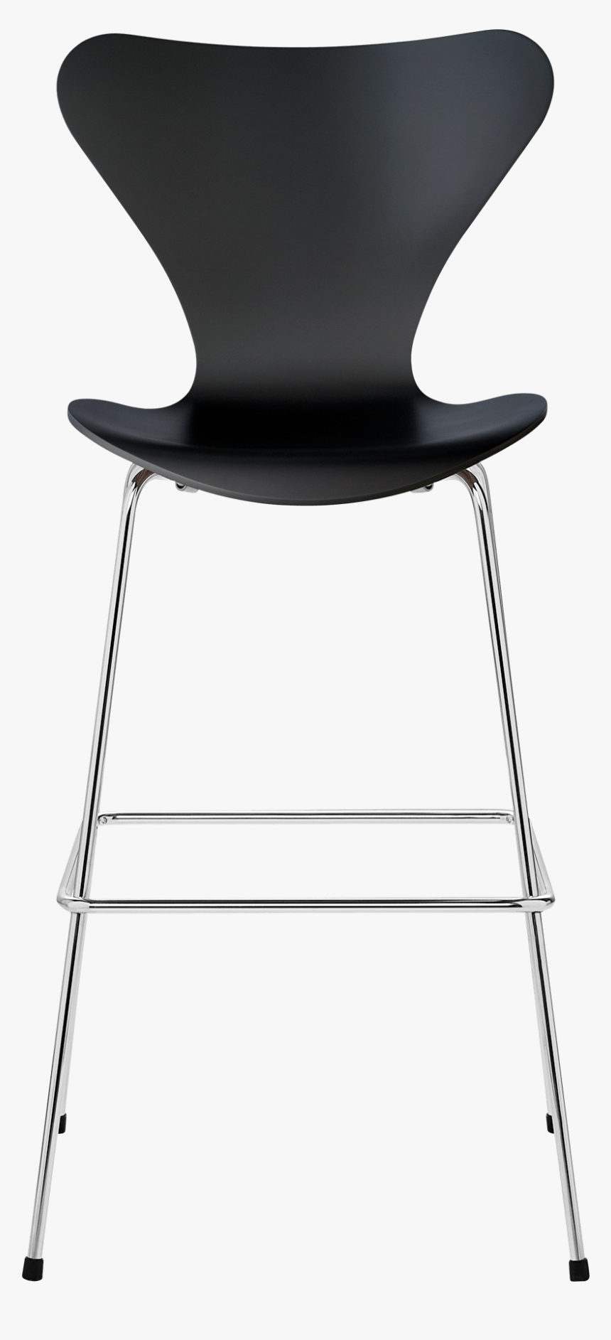 Series 7 Chair Arne Jacobsen Lacquered Black Bar Stool - Bar Stool, HD Png Download