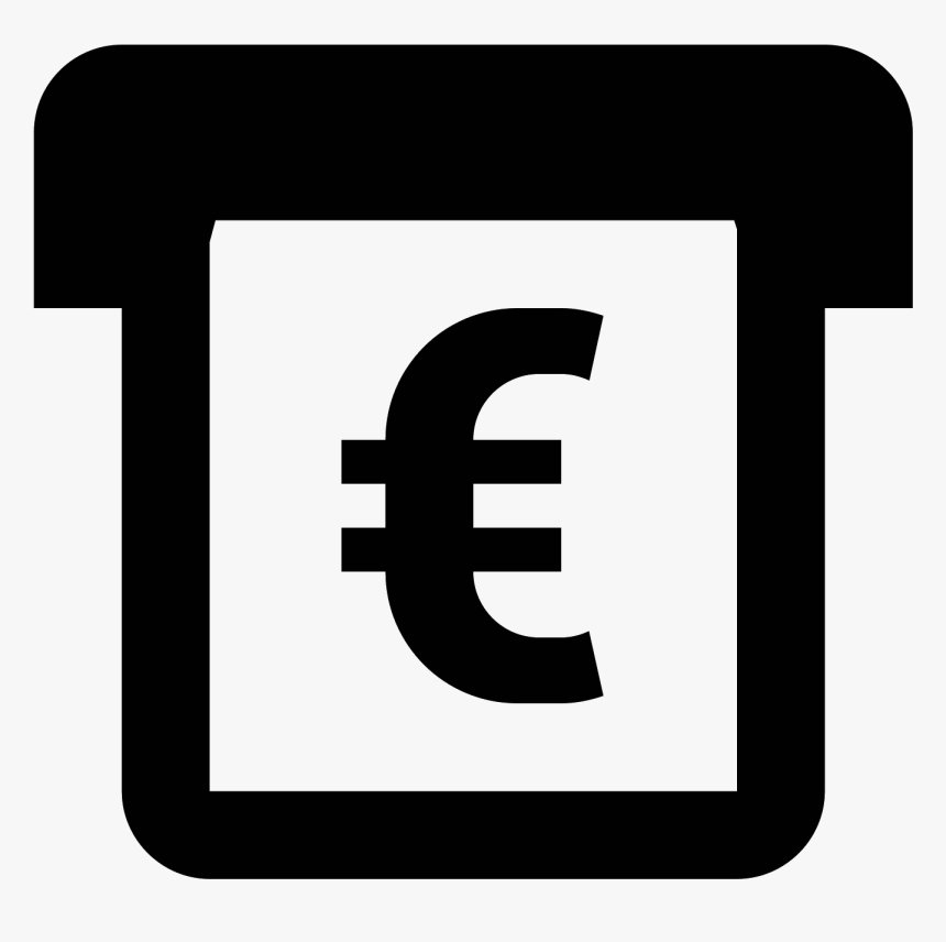Insert Money Euro Icon - Sign, HD Png Download
