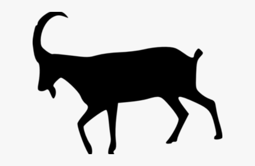 Goat Clipart Shadow - Black Ram Clipart, HD Png Download