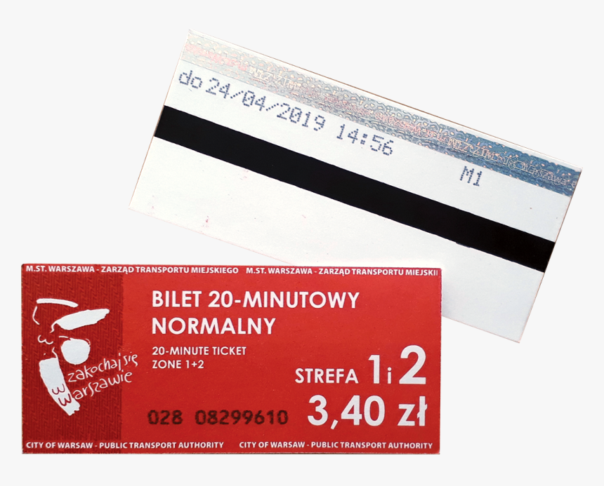 Ticket Warsaw Metro 2019 - Zakochaj Się W Warszawie Sportowej, HD Png Download
