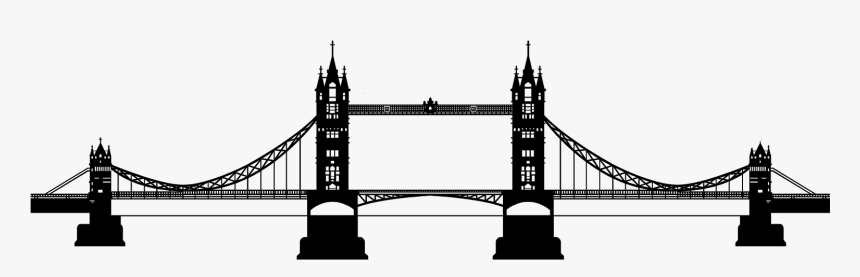 Tower Bridge Clipart - London Tower Bridge Silhouette, HD Png Download