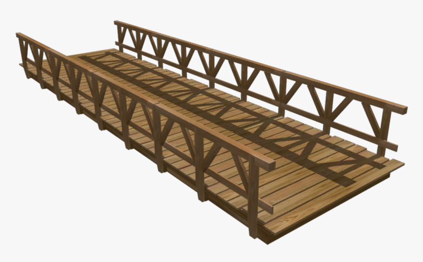 Model 3d Wooden Bridge, HD Png Download