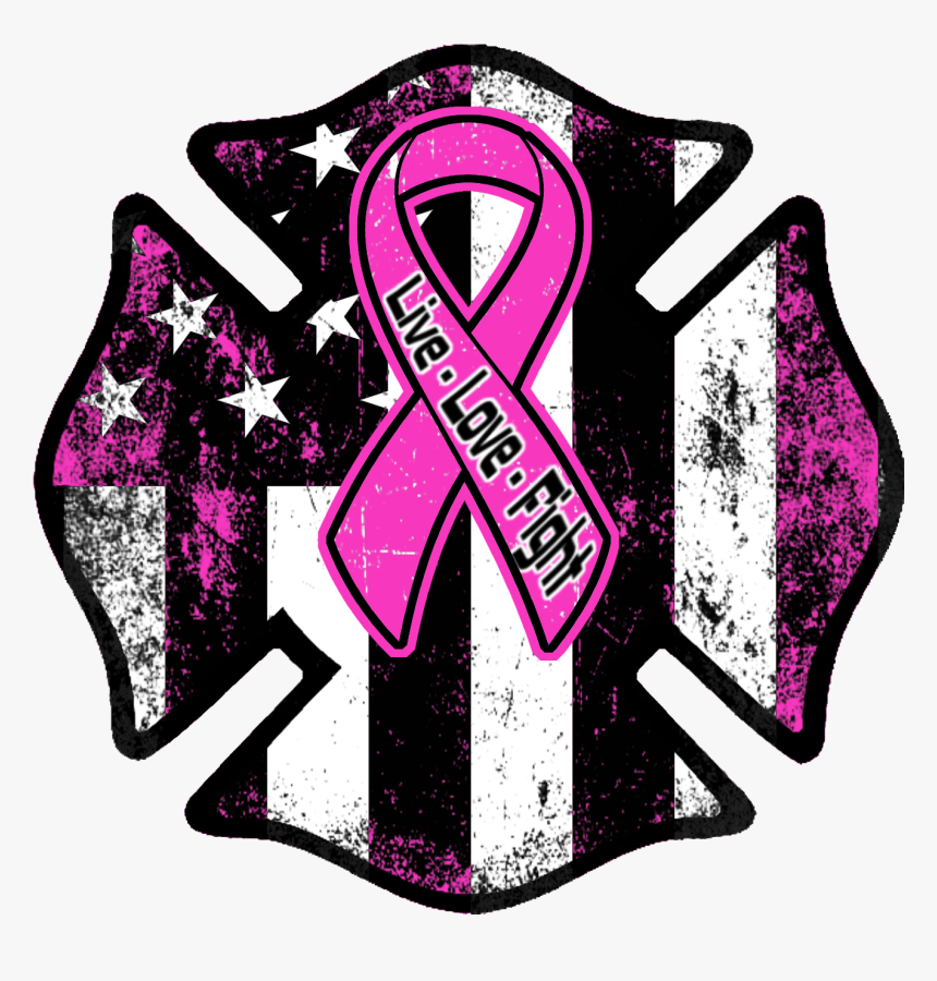 Breast Cancer Awareness Firefighter Decal - Breast Cancer Awareness Firefighter, HD Png Download