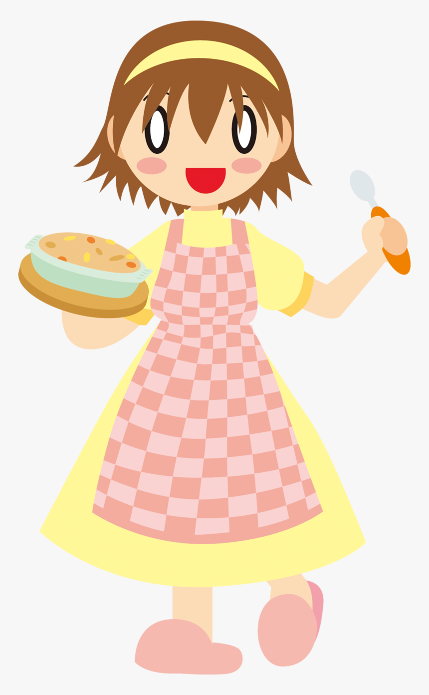 Master Pie Making Happy Girl - Making A Peach Pie Clip Art, HD Png Download