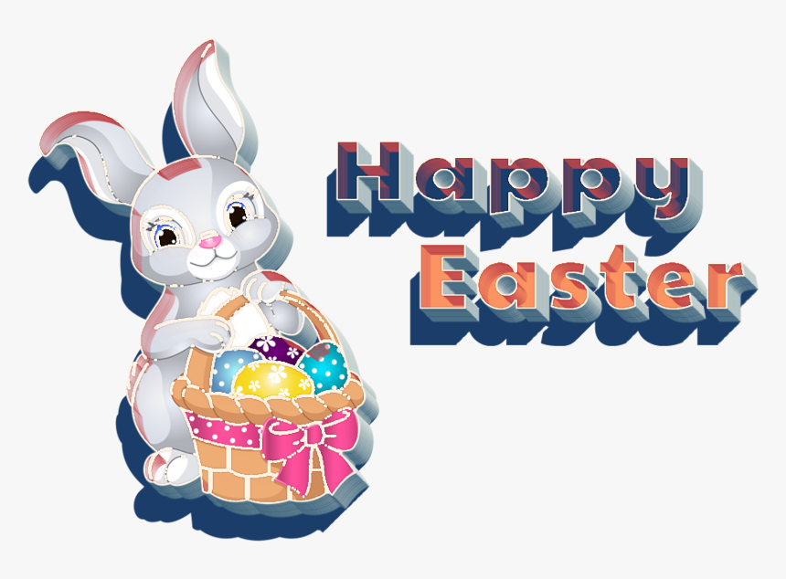 Happy Easter Bunny 3d Png - Happy Easter 3d Png, Transparent Png