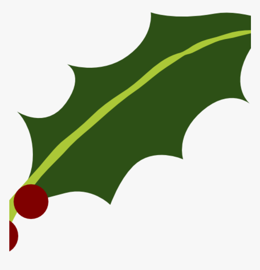 Holly And Berries Clip Art Collection Of Free Berries - Holly Leaf Clipart, HD Png Download