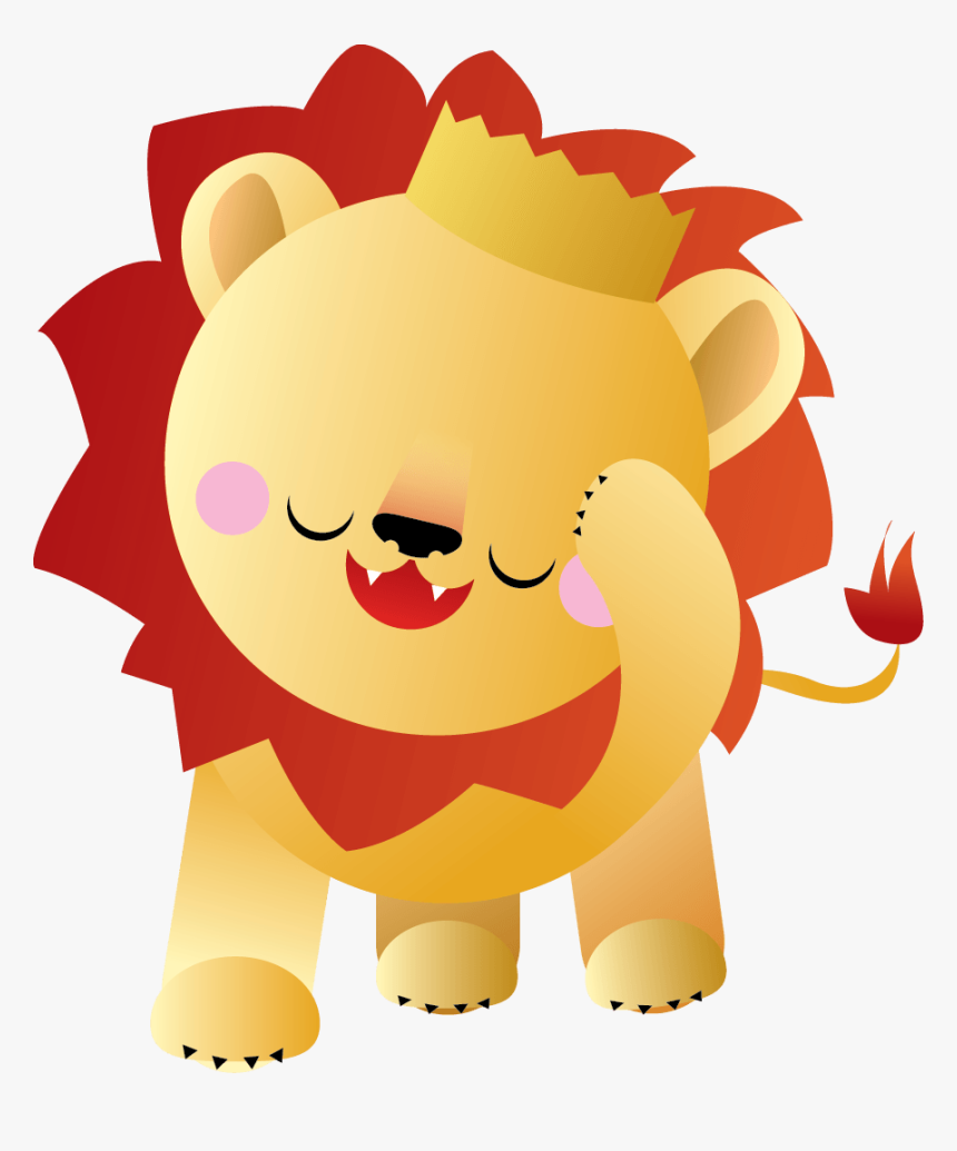 Lion Clipart Cute - Kawaii Cute Lion Png, Transparent Png