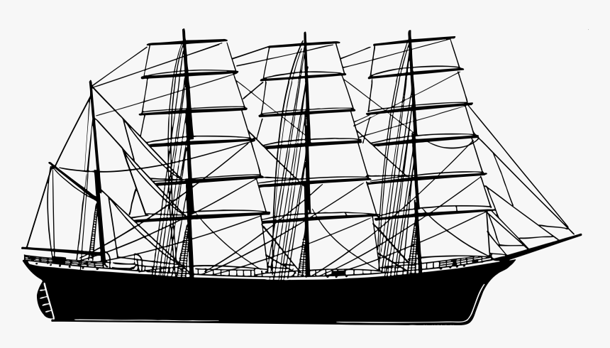 Sailing Ship - Ship Transparent Drawing, HD Png Download