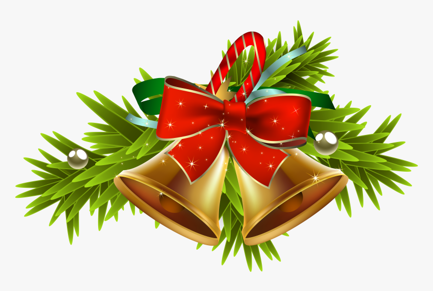 Bell Clipart Christmas Deco - Christmas Bells And Holly, HD Png Download