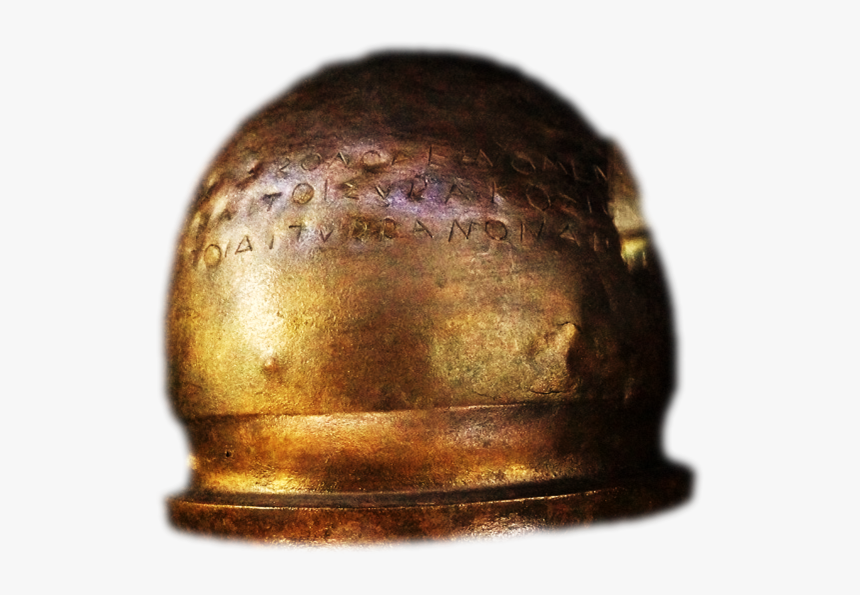 Elmo Di Ierone Con Dedica Dei Siracusani A Zeus - Bronze Sculpture, HD Png Download