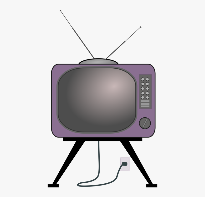 Purple,media,display Device - Clipart Image Of Television, HD Png Download