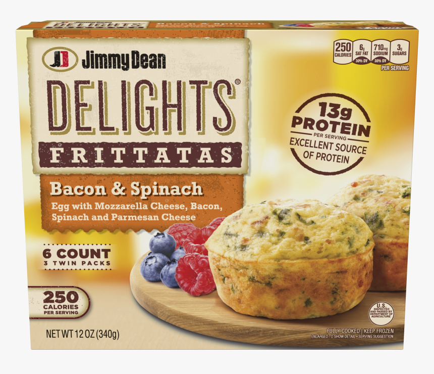 Jimmy Dean Bacon And Spinach Frittatas, HD Png Download