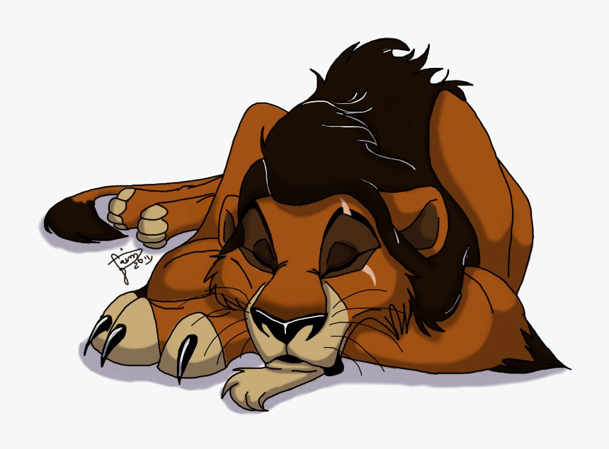 The Lion King Scar Png Picture - Lion King Scar Sleeping, Transparent Png
