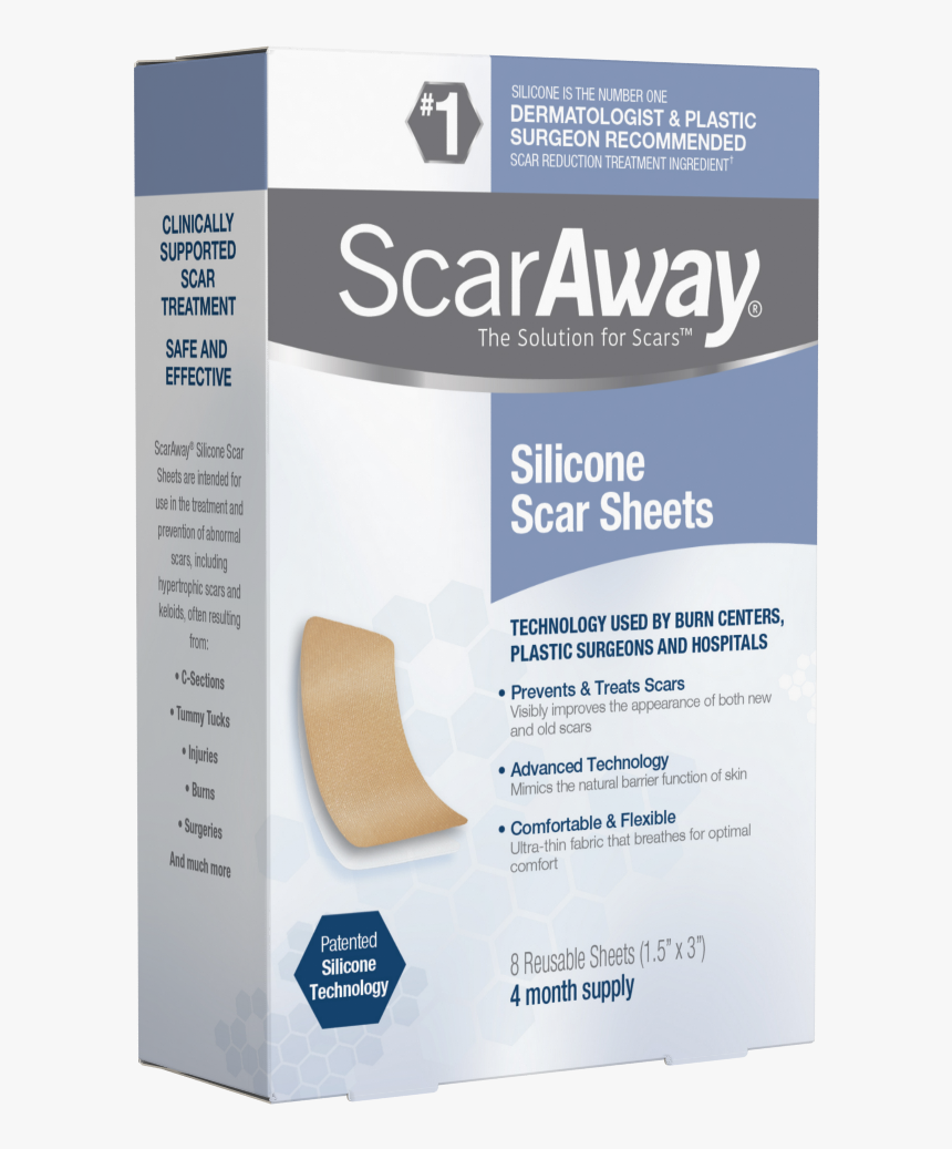 Scaraway® Silicone Scar Sheets Are Intended For Use - Scaraway Silicone Sheets, HD Png Download