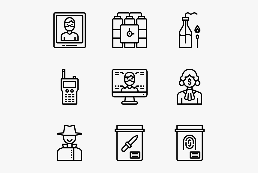 Crime - Office Icons Vector Png, Transparent Png