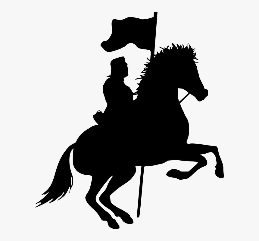 Silhouette, Warrior, Knight, Royal Warrior, Soldier - Warrior On Horse Silhouette, HD Png Download