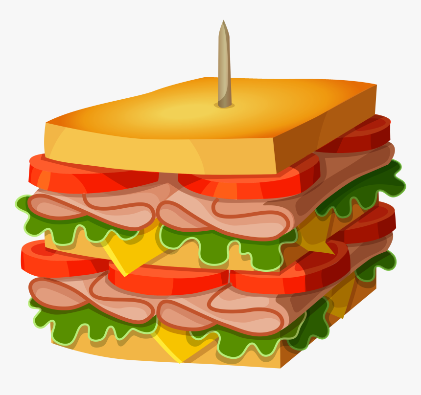 Huge Sandwich Png Vector Clipart Picture - Transparent Background Sandwich Clipart, Png Download