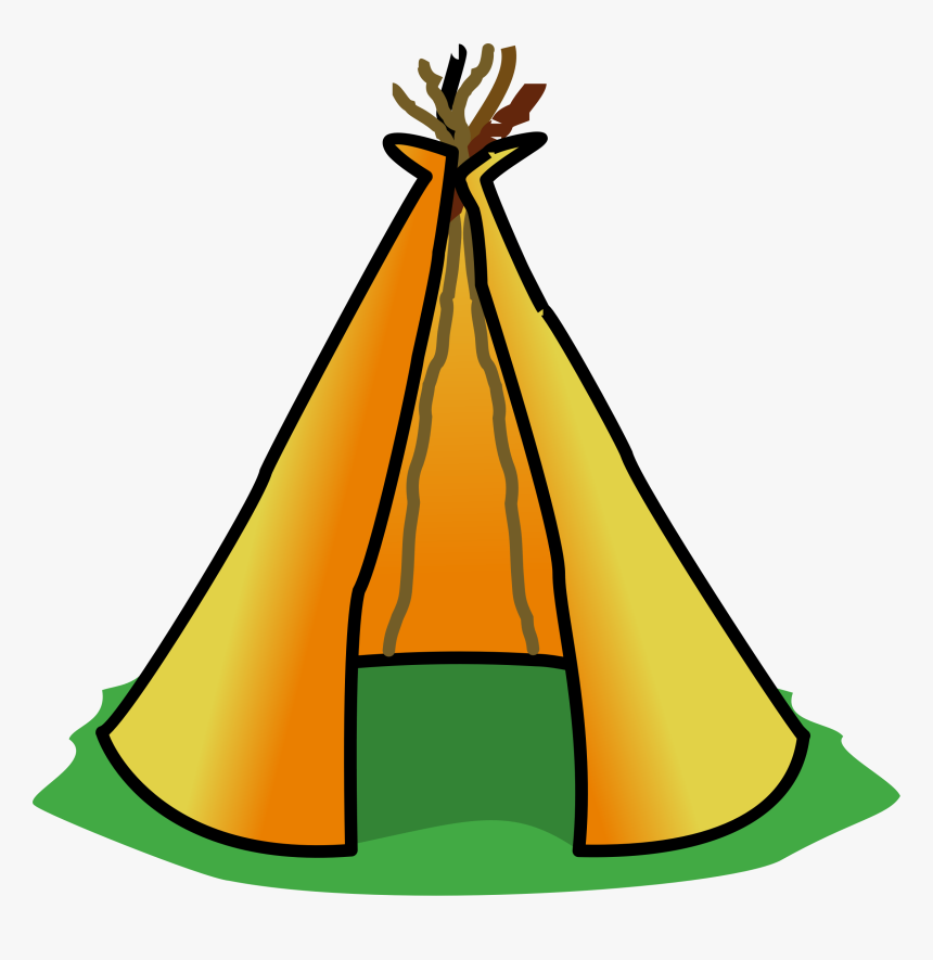 Campfire Tent Clip Art - Teepee Clipart, HD Png Download