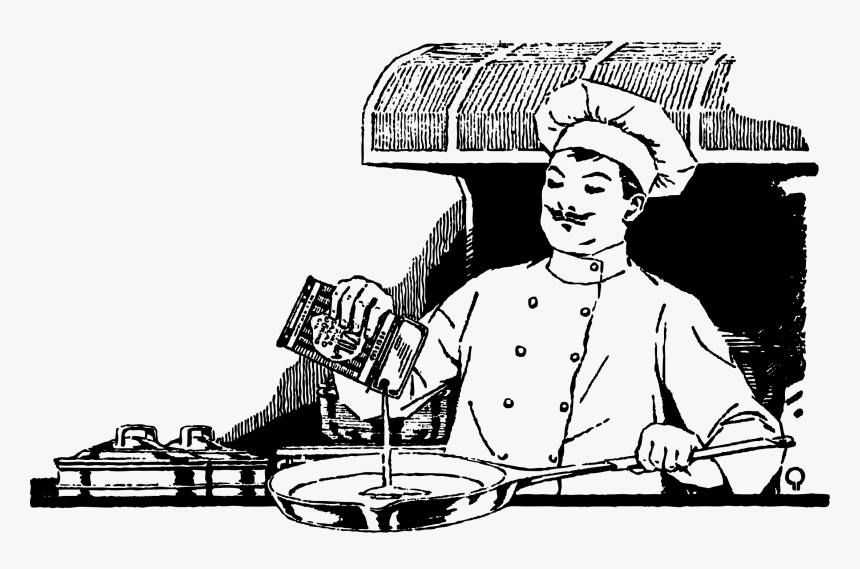 Chef Cooking Clip Arts Cooking Black And White, HD Png Download