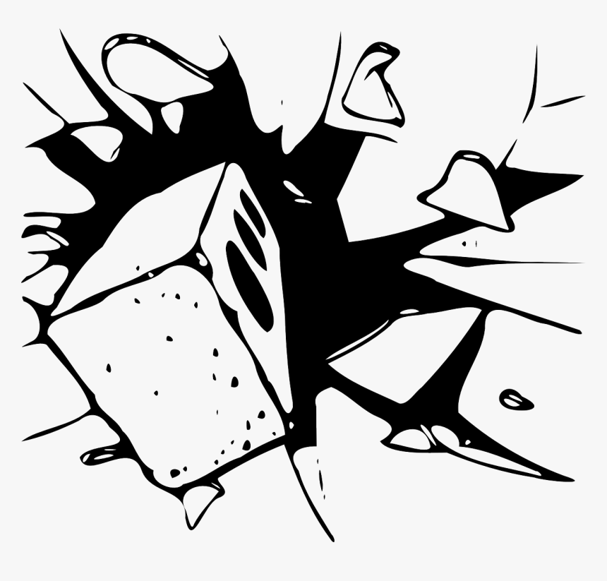 Big Brick - Broken Glass Clipart, HD Png Download