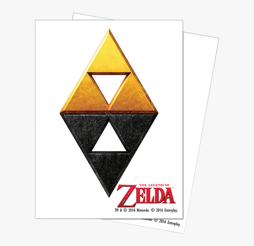 65 Sleeves Zelda Trading Cards White Front Triforce - Legend Of Zelda A Link Between Worlds Triforce, HD Png Download