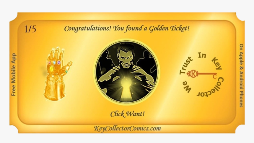 Magic Golden Ticket, HD Png Download